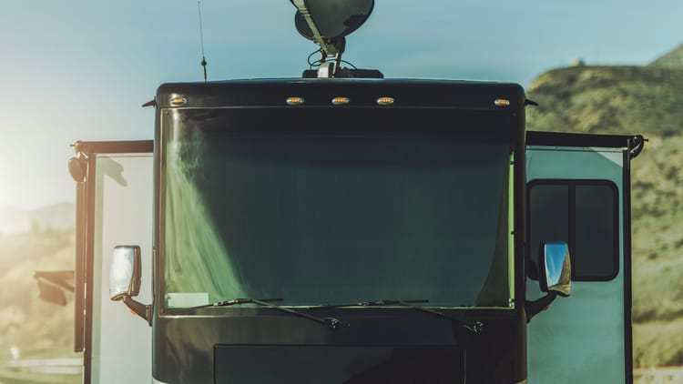 best RV internet for remote work and a satellite dish on a motorhome